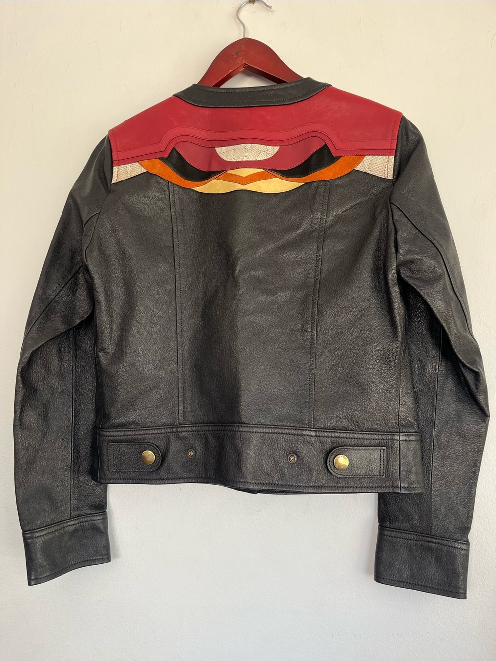 COACH Genuine Leather Black Women's Moto Jacket Applique Yoke, size 4 Turkey - Picture 6 of 9